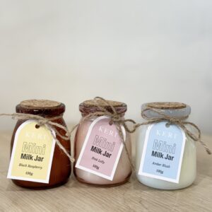 Candles - milk jar