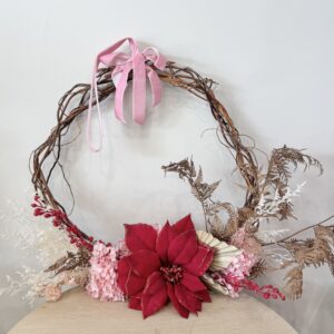 Preserved Red and Pink Wreath